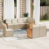 vidaXL Garden Sofa Set Beige PE Rattan Large Modular Garden Sofa Set