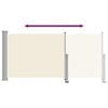 vidaXL Side Awning Cream Polyester, Powder-Coated Iron 47.2 x 118.1 in