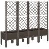 vidaXL Garden Planter Brown Polypropylene (PP) Large Durable