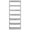 vidaXL Bookcase Concrete grey 80 x 30 x 198 cm Engineered wood