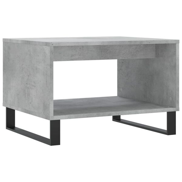 vidaXL Coffee Table Concrete Grey Engineered Wood, Iron Medium