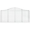 vidaXL Arched Gabion Baskets 50 pcs 78.7"x11.8"x31.5"/39.4" Galvanized Iron