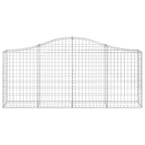 vidaXL Arched Gabion Baskets 50 pcs 78.7"x11.8"x31.5"/39.4" Galvanized Iron