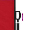 vidaXL Retractable Side Awning Red 100% polyester with PU coating