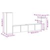 vidaXL TV Cabinet Set Set of 4 Old wood Engineered wood TV Cabinet Set