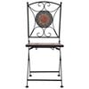 vidaXL Garden Chair Set of 2 Orange and Grey Powder-coated iron, Ceramic