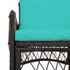 vidaXL Garden Chair with Cushion Black 73 x 61 x 77 cm Poly Rattan
