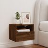 vidaXL TV Wall Cabinet Brown oak Engineered wood Compact TV Wall Cabinet