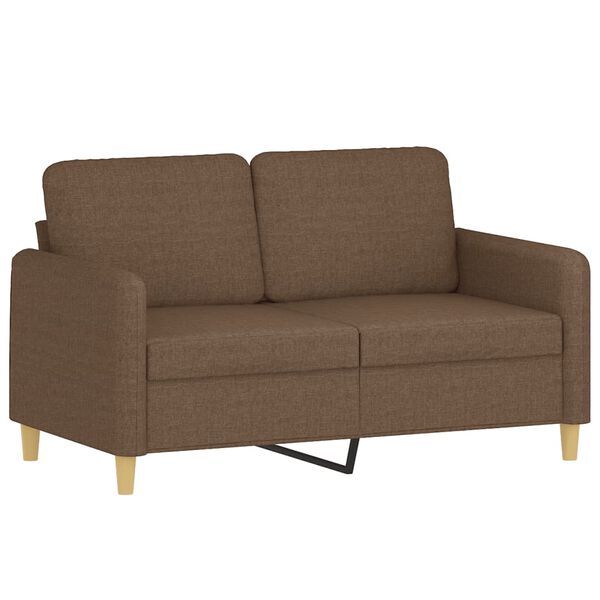 vidaXL 2-seater Sofa Brown Fabric (100% Polyester), Metal, Textilene Small