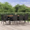 vidaXL Garden Dining Set Black, Cream White