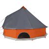 vidaXL Family Tent Tipi 6-Person Gray and Orange Waterproof