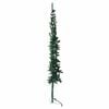 vidaXL Artificial Half Christmas Tree Green PVC 70.9 in