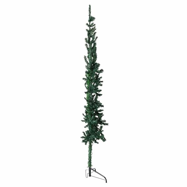 vidaXL Artificial Half Christmas Tree Green PVC 70.9 in