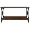 vidaXL Coffee Table Brown Oak Engineered Wood, Powder-Coated Iron