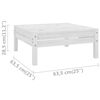 vidaXL Garden Lounge Set White Solid Pine Wood 25.0 x 25.0 x 24.6 in