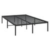 vidaXL Bed Frame Black Powder-Coated Steel 47.2x79 in Double Bed