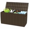 vidaXL Cushion Box Brown Polypropylene Medium Cushion Box Rectangular