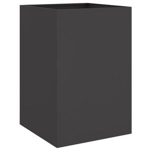 vidaXL Planter Black Cold-rolled steel Medium Durable Planter