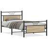 vidaXL Bed Frame Sonoma oak Engineered wood and steel 39.4 x 78.7 in