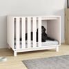 vidaXL Dog House White Solid Pine Wood 35.4 x 23.6 x 26.4 in Durable
