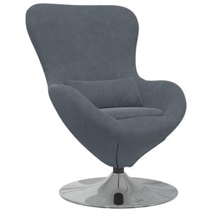 vidaXL Egg Chair Dark Grey Velvet