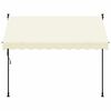 vidaXL Retractable Awning Cream 118.1"x59.1" Fabric and Steel