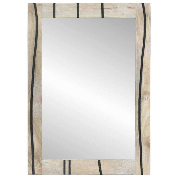 vidaXL Bathroom Mirror with Mirror Brown 27.56 x 19.69 x 0.98 in
