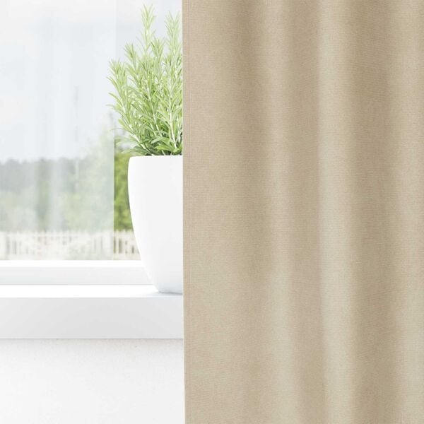 vidaXL Blackout Curtains 2 pcs Cream 55.12 x 68.90 in Velvet
