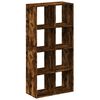 vidaXL Room Divider Bookcase Smoked Oak Engineered Wood Medium