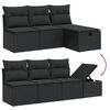 vidaXL Garden Sofa Set Black