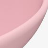 vidaXL Luxury Bathroom Basin Round Matt Pink 12.8x5.5" Ceramic