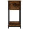 vidaXL Bedside Cabinet Smoked Oak Engineered wood 11.8x23.6x23.6 in
