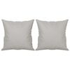 vidaXL 3 Piece Sofa Set with Pillows Light Gray Microfiber Fabric