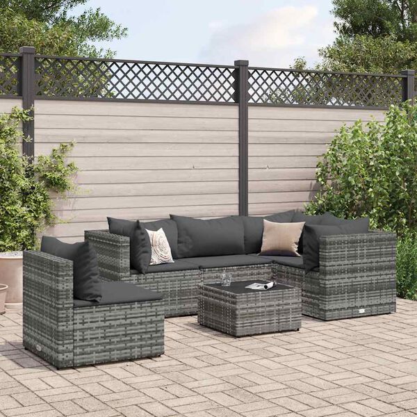 vidaXL Patio Lounge Set Gray
