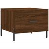 vidaXL Coffee Table Set of 2 Brown Oak Engineered Wood, Iron