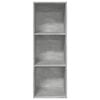 vidaXL Bookcase Concrete Grey Engineered Wood Medium Bookcase