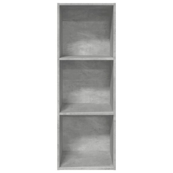 vidaXL Bookcase Concrete Grey Engineered Wood Medium Bookcase