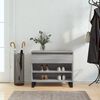 vidaXL Shoe Cabinet Grey Sonoma Engineered Wood Medium Shoe Cabinet