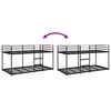 vidaXL Bunk Bed Black Steel, mesh fabric 42.1 x 79.9 in Bunk Bed
