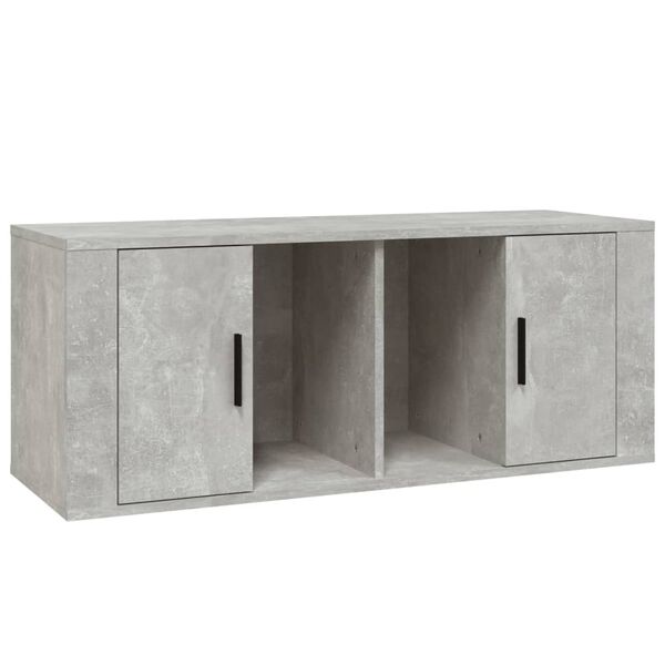 vidaXL TV Cabinet Concrete Grey Engineered Wood Medium TV Cabinet