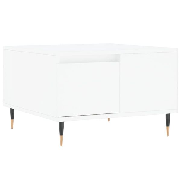 vidaXL Coffee Table White Engineered Wood, Metal Medium Coffee Table