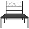 vidaXL Metal Bed Frame Black Steel Twin Modern Durable