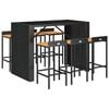 vidaXL Garden Bar Set Black