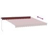 vidaXL Retractable Awning Burgundy and Anthracite