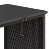 vidaXL Garden Sofa Black Poly Rattan, Powder-Coated Steel, Polyester