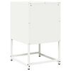 vidaXL Bedside Cabinet White Cold-rolled Steel Standard Bedside Cabinet