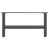 vidaXL Coffee Table Leg Set of 2 Anthracite Powder-Coated Steel Levelers