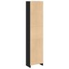 vidaXL Bookcase Black Engineered Wood Tall Bookcase Rectangular
