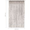 vidaXL Macrame Curtain Taupe 55.1x94.5" Cotton
