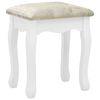 vidaXL Dressing Table Set with Stool White 31.5x27.2x55.5" Paulownia Wood